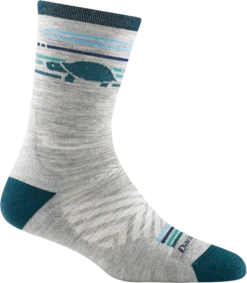 Darn Tough Women's Pacer Micro Crew Ultra-Light Cushion Running Sock - Gray (1050-GRAY)