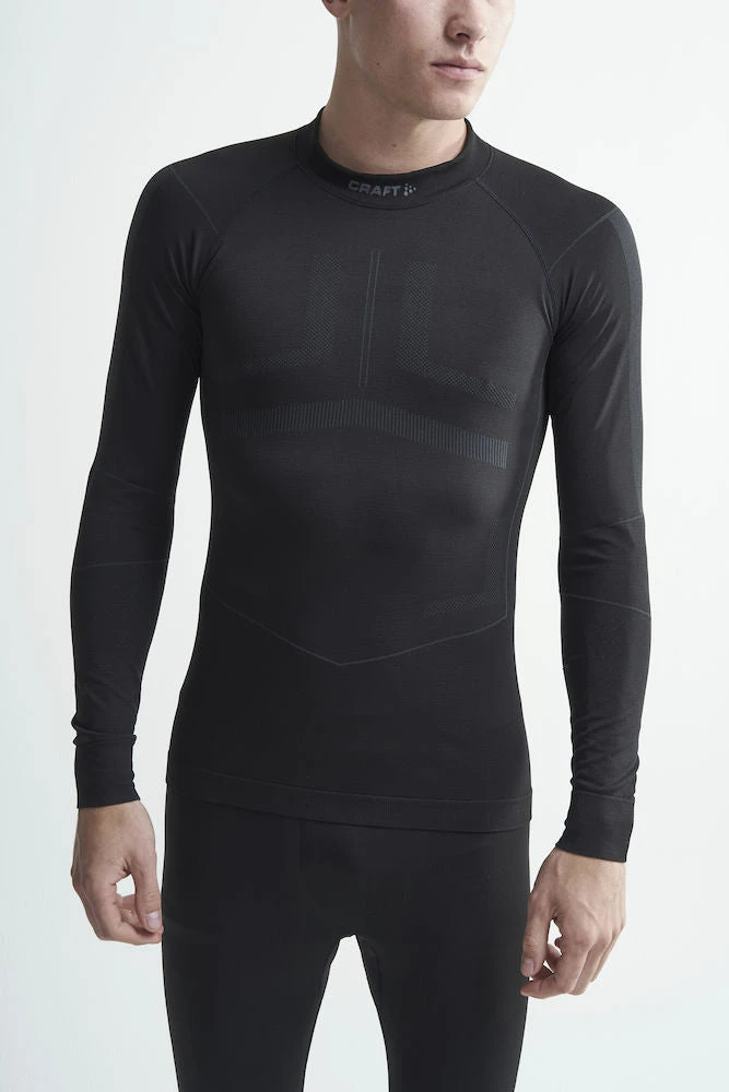 Craft Men's Active Intensity Crewneck Baselayer - Black/Asphalt (1907933-999995) 4 Craft Men's Active Intensity Crewneck Baselayer - Black/Asphalt (1907933-999995) - Image 2