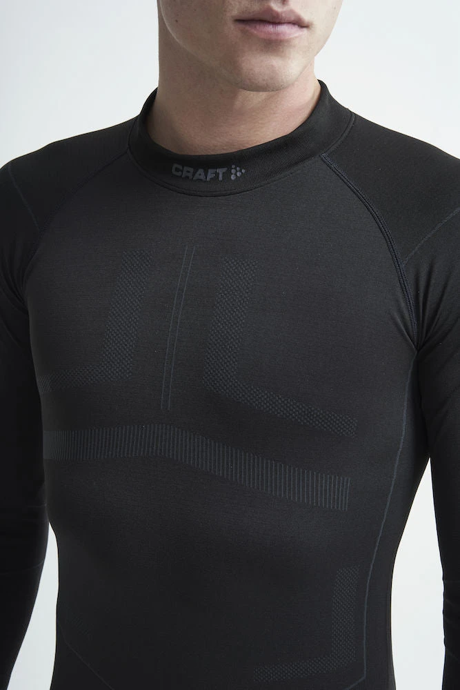Craft Men's Active Intensity Crewneck Baselayer - Black/Asphalt (1907933-999995) 6 Craft Men's Active Intensity Crewneck Baselayer - Black/Asphalt (1907933-999995) - Image 4