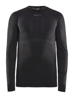 Craft Men's Active Intensity Crewneck Baselayer - Black/Asphalt (1907933-999995) 14 Craft Men's Active Intensity Crewneck Baselayer - Black/Asphalt (1907933-999995) -Sports Fashion Store 1907933 999995 Active Intensity CN LS F Preview