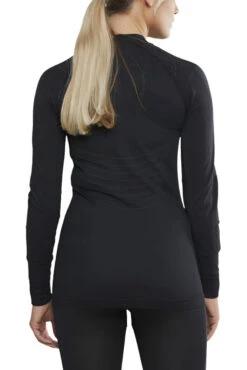 Craft Women's Active Intensity Crewneck Baselayer - Black/Asphalt (1907937-999995) -Sports Fashion Store 1907937 999995 Active Intensity CN LS C2 Preview