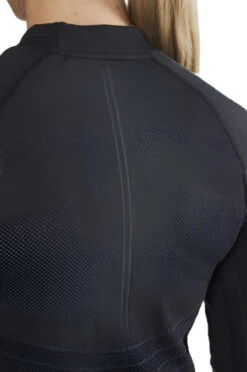 Craft Women's Active Intensity Crewneck Baselayer - Black/Asphalt (1907937-999995) -Sports Fashion Store 1907937 999995 Active Intensity CN LS C4 Preview