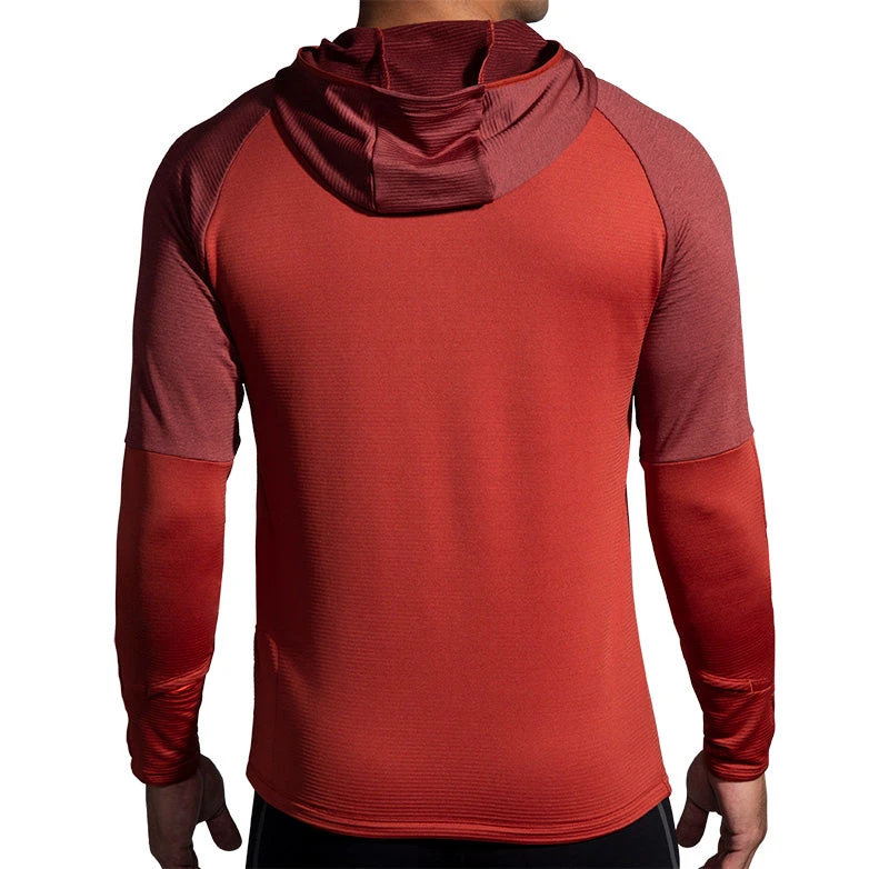Brooks Men's Notch Thermal Hoodie - Copper/Heather Dark Copper (211402682) 4 Brooks Men's Notch Thermal Hoodie - Copper/Heather Dark Copper (211402682) - Image 2
