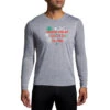 Brooks Men's Run Merry Distance Longsleeve - Heather Ash/Run Merry (211404047) -Sports Fashion Store 211404 047 MF Run Merry Distance Graphic LS