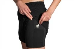 Brooks Women's Chaser 5" 2-IN-1 Short - Black (221464001) 12 Brooks Women's Chaser 5" 2-IN-1 Short - Black (221464001) -Sports Fashion Store 221464 001 D4 Chaser 5in 2in1 Short