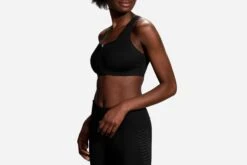 Brooks Women's Dare Zip Run Sports Bra - Black (350075001) -Sports Fashion Store 350075 001 ma Dare Zip 97e38bc0 c412 47c7 8e8d fc5fb885050d