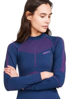 Craft Women's Active Intensity Crewneck Baselayer - Tide/Roxo (1907937-698486) -Sports Fashion Store CraftWomensCrewneckBaselayerTide Roxo2 min
