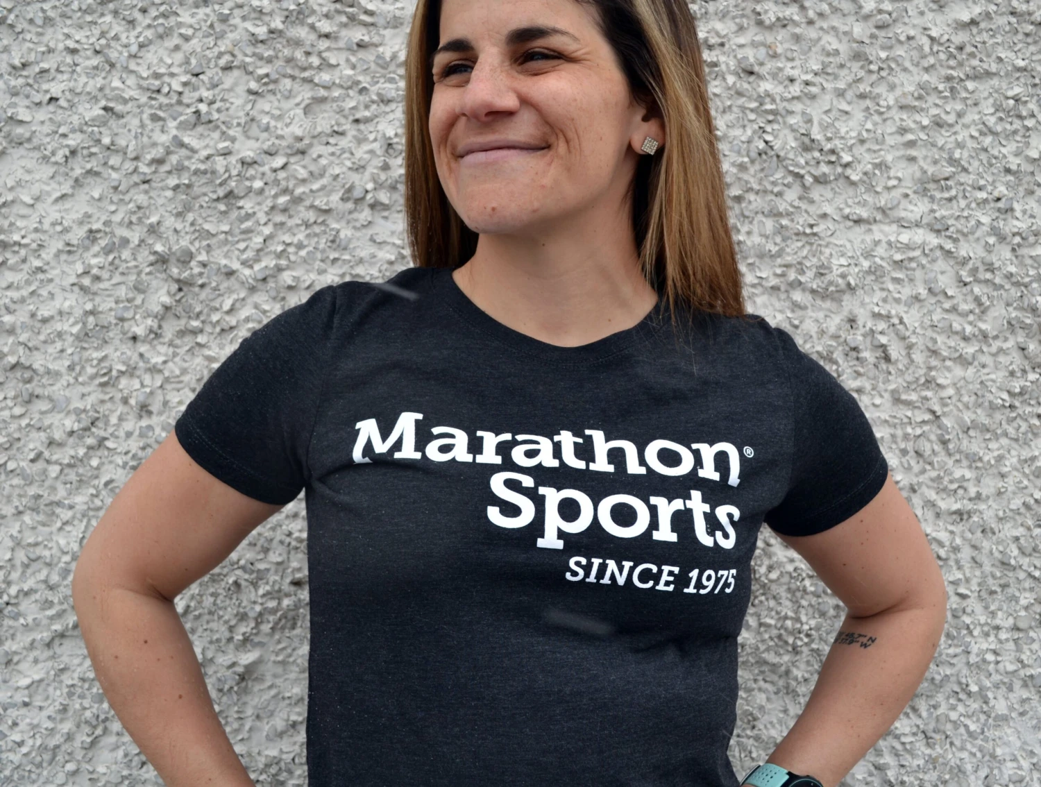 Marathon Sports Women's Logo Tee - Heathered Black (W LOGO TEE 1) 3 Marathon Sports Women's Logo Tee - Heathered Black (W LOGO TEE 1)