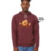 Unisex Running Cider Donut Hoodie 2 Unisex Running Cider Donut Hoodie -Sports Fashion Store MaroonHoodieDonutRun
