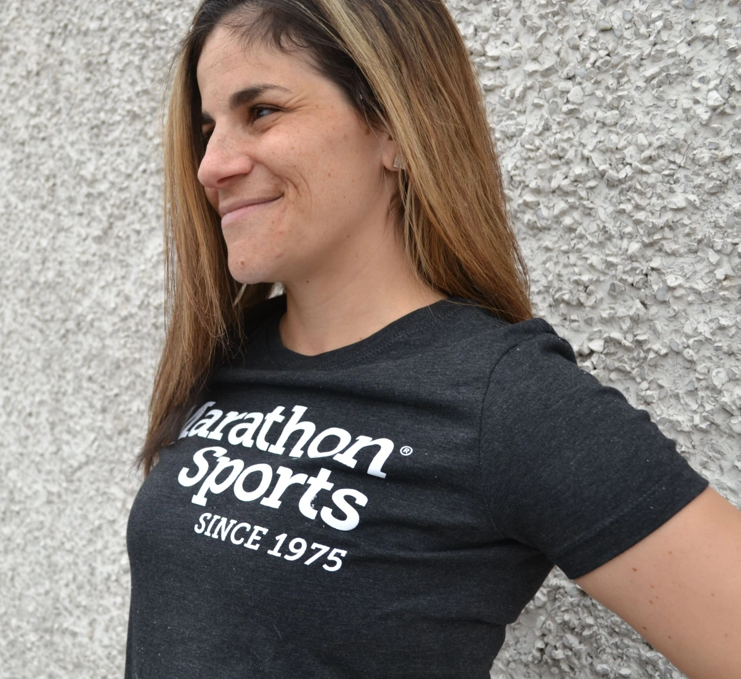 Marathon Sports Women's Logo Tee - Heathered Black (W LOGO TEE 1) 4 Marathon Sports Women's Logo Tee - Heathered Black (W LOGO TEE 1) - Image 2