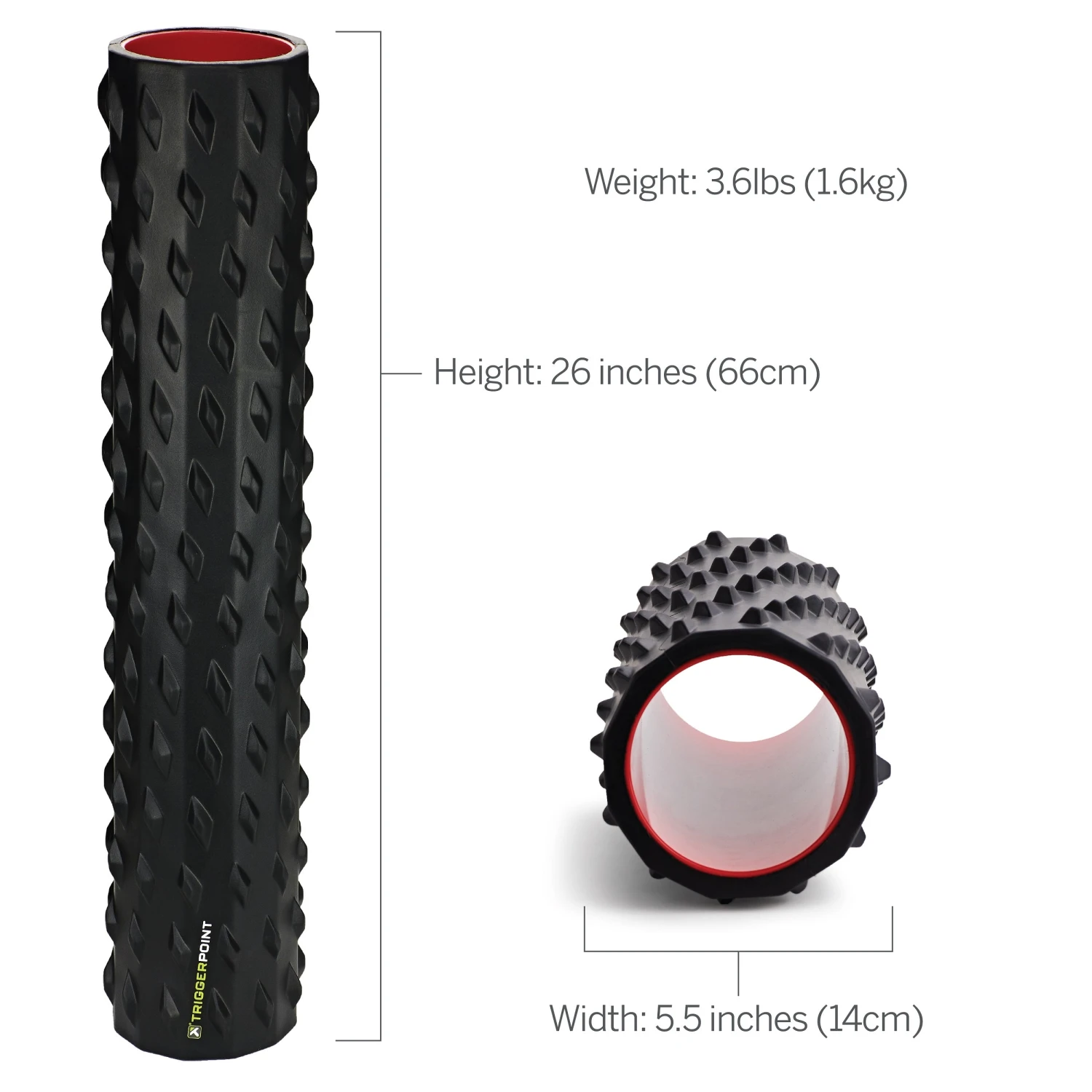 TriggerPoint Carbon 26" Foam Roller - Black (04433) 4 TriggerPoint Carbon 26" Foam Roller - Black (04433) - Image 2