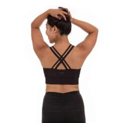 Handful Women's Double Down Sports Bra (135) -Sports Fashion Store cdn shopify com Handful 2019 F19 Women Studio Bra DoubleDown BooyaBlack Back 2936 2