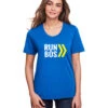 Women's RUN BOS Performance Short Sleeve Tee (TS-RUNBOS-CE111W) 1 Women's RUN BOS Performance Short Sleeve Tee (TS-RUNBOS-CE111W) -Sports Fashion Store ce111w 3s z