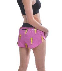 ChicknLegs Women's Shorts -Sports Fashion Store chicknlegs womens hot pink bolts 1.5 inch half split shorts 3