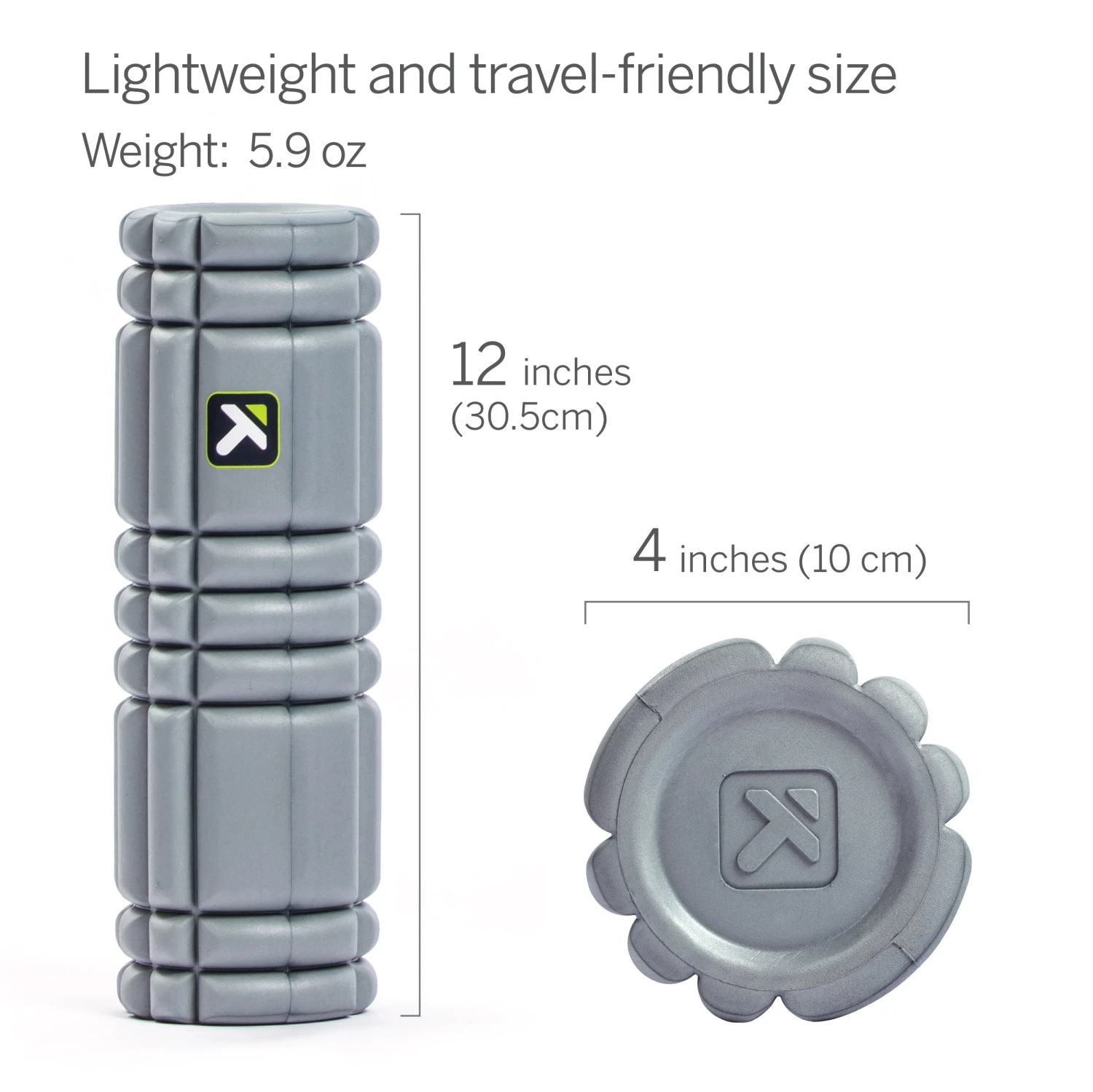 TriggerPoint 12" Core Foam Roller - Grey (03328) 4 TriggerPoint 12" Core Foam Roller - Grey (03328) - Image 2