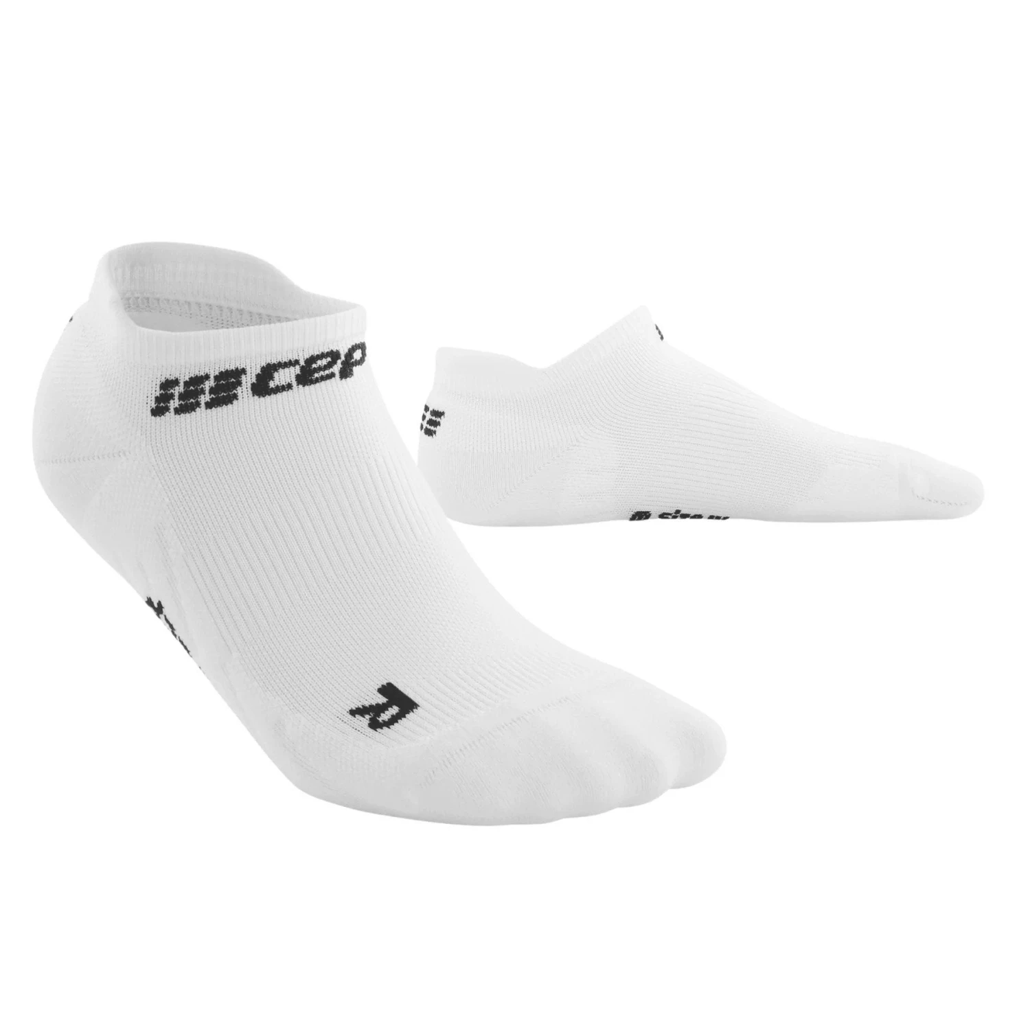 CEP Men's Compression No Show Socks 4.0 - White (WP36R) 3 CEP Men's Compression No Show Socks 4.0 - White (WP36R)