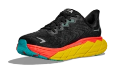 HOKA Men's Arahi 6 -Sports Fashion Store hoka mens arahi 6 running shoe black red yellow 1